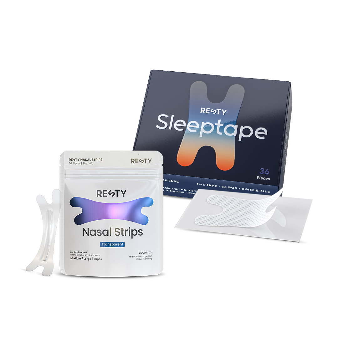 Mouth tape & transparent nasal strips bundle