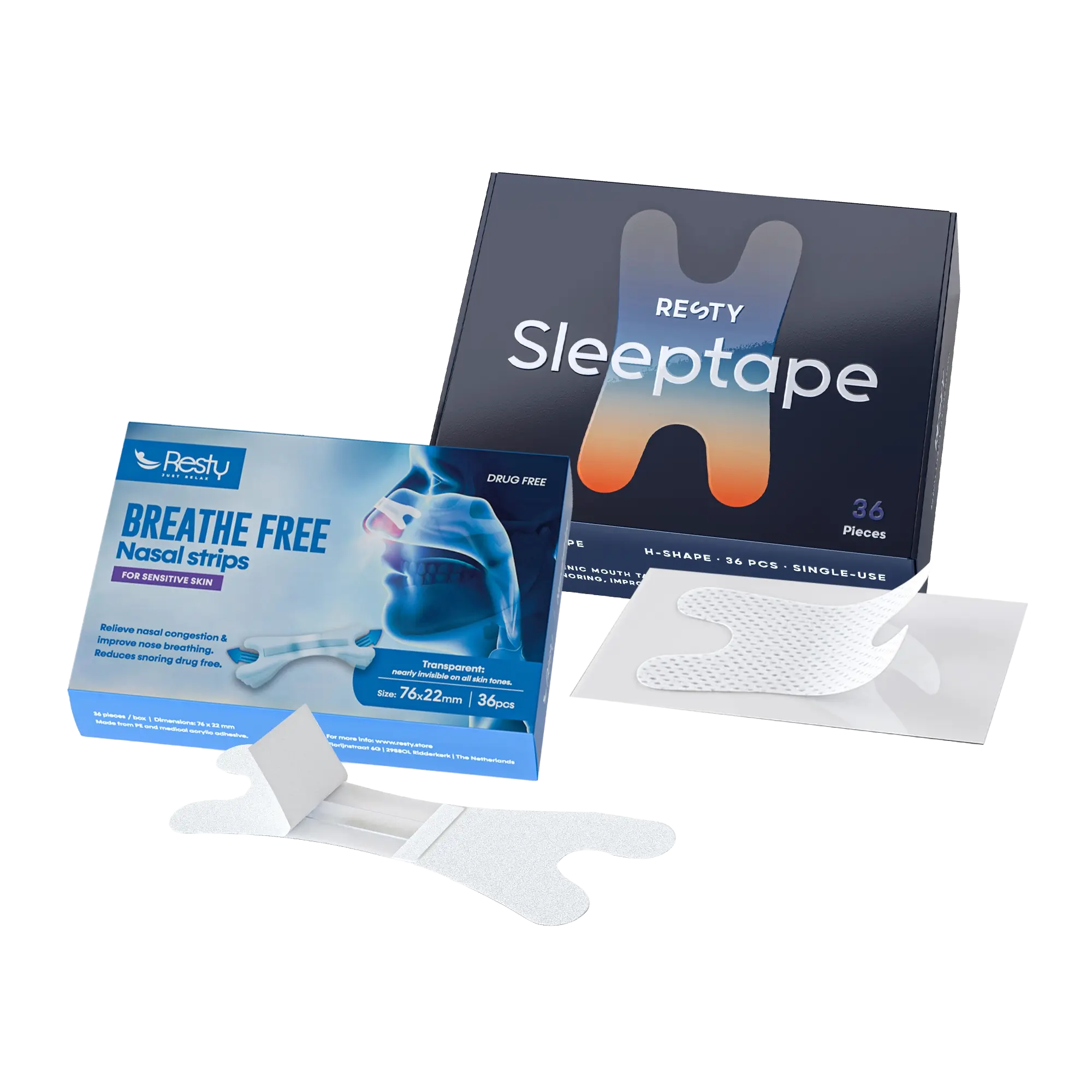 Improve Breathing with Mouth Tape and Nasal Strips Bundle